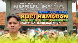 Sambut Bulan Suci Ramadan, Madrasah Ibtidaiyah Nurul Huda Pawai Keliling Kampung